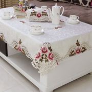 欧式台布客厅餐桌布饭，桌布茶几桌布长方形布艺，蕾丝桌布田园正方形