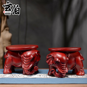 红花梨木雕大象换鞋凳实木质大象凳子工艺品摆件花架家居客厅装饰