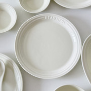 白屿 松露白浮雕餐具家用陶瓷餐具套装菜盘简约风盘子水果盘