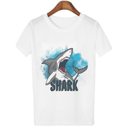 sharktshirtwomen个性大白鲨印花青少年，夏季t恤女韩版短袖t恤