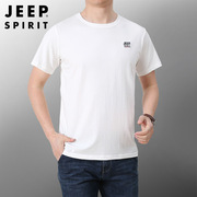 主推jeepspirit夏季圆领，宽松加大码棉短袖，t恤男舒适上9059