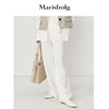 水波纹设计玛丝菲尔春季轻薄宽松垂感阔腿裤长裤子