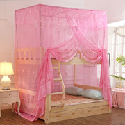 蚊帐子母床上下铺1.5米一体1.2米实木儿童床双层床高低上下床蚊帐