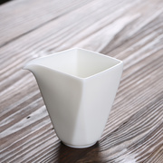 熹言功夫茶白瓷公道杯素烧玉瓷茶具配件分茶器德化陶瓷羊脂玉公杯