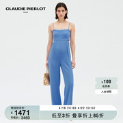 claudiepierlotoutlet夏季女装，气质蓝色吊带连体裤cfpco00166