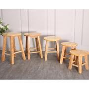 矮凳实木方凳橡木小圆凳，实木t凳子小方凳，梯登钓鱼凳洗衣凳换鞋凳