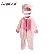 augelute秋冬季宝宝包脚连体衣婴儿，长袖保暖加厚动物造型衣82035