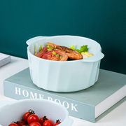 创意陶瓷泡面碗带盖家用保鲜碗饭盒碗单个学生可爱餐具微波炉瓷碗