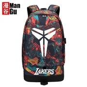 NBA科比黑曼巴篮球双肩包周边运动背包学生书包双肩大容量旅行包