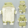 婴儿连体衣秋冬熊猫宝宝棉服套装新生儿加绒加厚外出抱衣冬装