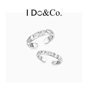I Do&Co.告白情侣对戒925银开口设计小众戒指纪念日礼物送男女友