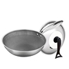 不锈钢炒锅不粘锅无涂层，不生锈燃气电磁炉通用炒菜锅，家用厨房锅具