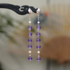 天然紫水晶耳环女款时尚，s925银叶子，耳饰紫色长款耳坠气质高级大气