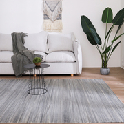 高档KM地毯 手编羊毛Kilim灰色纹路进口北欧简约欧美卧室客厅地毯