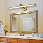 全铜镜前灯美式卫生间柜镜柜灯复古简约镜灯防水防雾浴室镜前灯具