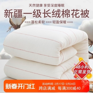新疆一级长绒棉被纯棉花，被子棉絮床垫被褥子秋冬被芯加厚保暖冬季