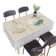 小清新盖巾长方形茶几桌布，家用布艺防尘罩，蕾丝雪纺防尘罩餐桌桌布