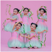 儿童六一表演服云川，之舞桃萌幺幺舞蹈，裙演出服幼儿女童公主蓬蓬裙