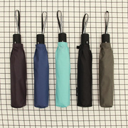 日本超轻泼水折叠自动伞铅笔伞不沾水晴雨伞商务素色太阳伞188克