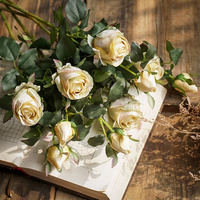 左岸麦田保加利亚玫瑰花，假花仿真花装饰摆件花，客厅餐桌绢花