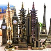 英国伦敦大本钟 钟表装饰 英伦复古风金属工艺品模型摆件