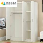 双两门衣柜成人家用木板，大容量板式三门四门，组装卧室实用立柜柜子
