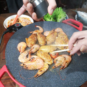 韩式电热烤盘户外电烤炉，学生烤肉家用多功能不粘锅烧烤盘