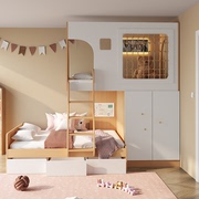 考拉森林交错式上下床，儿童多功能组合小户型高低，床双层床树屋组合