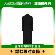 香港直邮a.p.c.女士长袖连衣裙，黑色翻领透气气质，优雅职业洋气显瘦