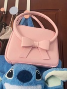 包包粉色少女蝴蝶结手提包2024韩系小众设计单肩