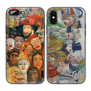 恩索尔名画面具油画美术馆适用iphonexsmax手机壳x苹果xr8p76