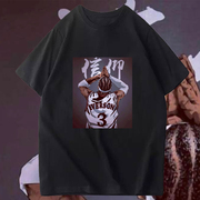 夏季艾弗森lverson3号篮球迷经典怀旧运动定制短袖，半袖纯棉t恤衫
