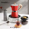 mongdio摩卡壶摩卡咖啡壶煮咖啡壶家用意式咖啡机7件套摩卡壶红色
