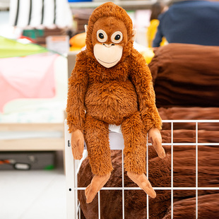 宜家大猩猩公仔儿童毛绒玩具长臂猴子创意挂窗帘玩偶吊猴宝宝玩偶