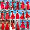 大红色连衣裙超仙长裙夏波西米亚度假风红裙子泰国三亚旅游沙滩裙