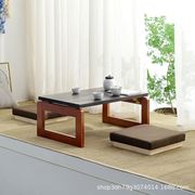 日式茶桌实木飘窗小茶几榻榻米，折叠炕桌家用矮桌坐地禅意阳台桌子