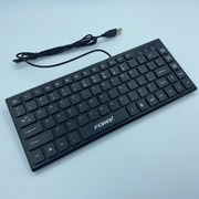 菲尔普斯83键巧克力，有线笔记本小键盘，迷你超薄静音拉丝电脑键盘