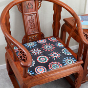 新中式红木沙发坐垫椅子垫毛绒实木家具防滑海绵屁垫餐椅垫子冬季