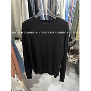 Mr New Fashion23FW3D LOGO薄款针织毛衣 黑色羊毛衫男装