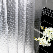 浴帘防水加厚防霉3D玻璃纹半透明浴室隔断帘防水布门帘可