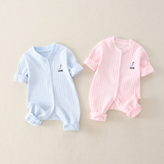 新生婴儿衣服春装0-12个月6男3女宝宝，连体衣春秋长袖薄款纯棉哈衣