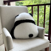 坐垫抱枕一体黑白熊猫可爱客厅，沙发腰靠冬季靠垫靠包靠枕(包靠枕)椅垫保暖