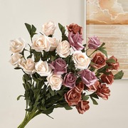 仿真玫瑰拍摄摆件桌面摆设装饰品假花客厅干花束礼物拍照道具