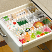 日本进口inomata抽屉收纳盒厨房橱柜收纳格餐具筷子自由分隔整理