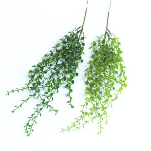 仿真植物假花绿植塑料尤加利，壁挂藤条绿叶，垂吊吊篮装饰挂壁花艺