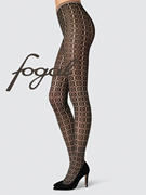 停产限量款 瑞士Fogal 60D欧美黑咖黑红花式小方格时尚连裤袜1118