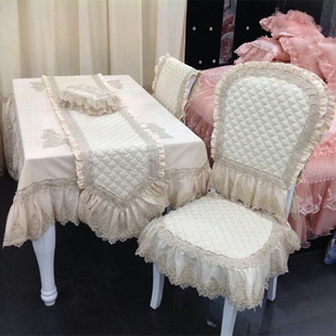 爱莎丽人蕾丝桌旗餐桌椅套件坐垫椅垫餐桌布茶几台布方婚庆用品