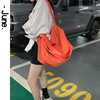 韩国网红同款大橘子尼龙斜挎包女ins时尚大容量短途旅行包健身包