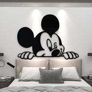 米奇卧室布置房间装饰床头墙贴纸自粘电视背景墙创意亚克力3D立体