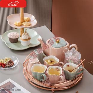 梧珑&轻奢高端车载茶具，套装茶壶茶杯陶瓷，茶具套装轻奢家用客